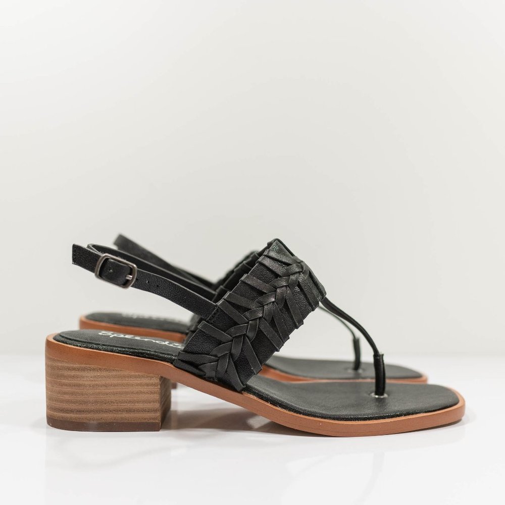 Splendid Tempo T-Strap Woven Leather Sandals